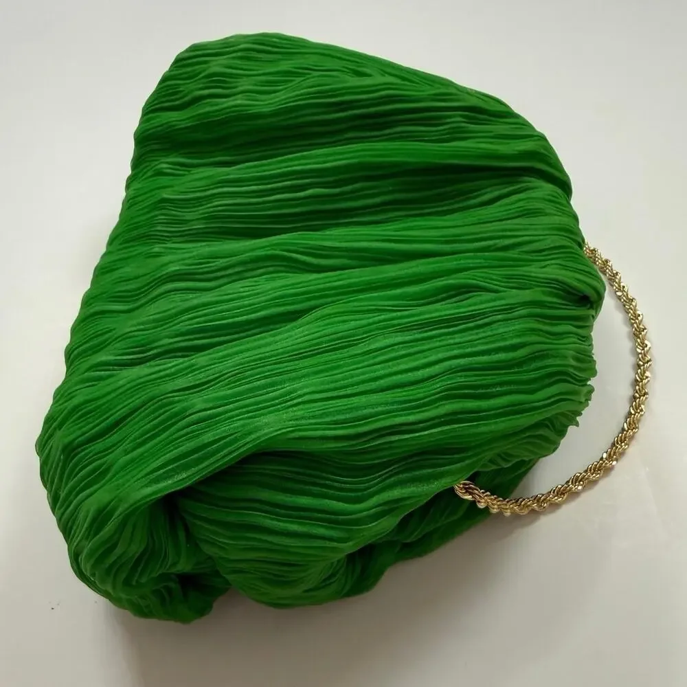 Loeffler Randall Bailey Pleated Clutch in Clover